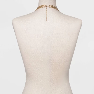 16" Layered Curb Chain Necklace - A New Day™ Gold - Image 2