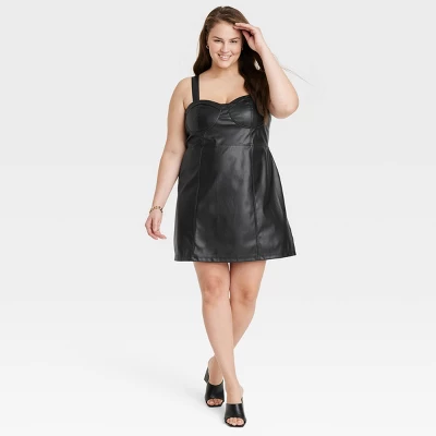 Women's Faux Leather Bodycon Dress - A New Day™ - Image 4