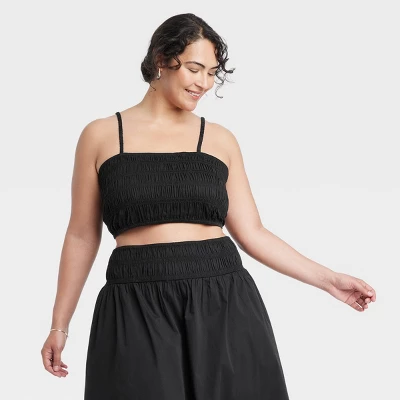 Women's Slim Fit Smocked Tiny Top - A New Day™ - Image 5