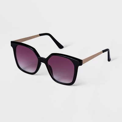 Women's Plastic And Metal Square Sunglasses - A New Day™