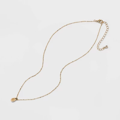 Teardrop Pendant Necklace - A New Day™ Gold - Image 2