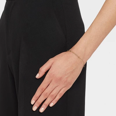 14K Gold Plated Paperlink Chain Bracelet - A New Day™ - Image 2