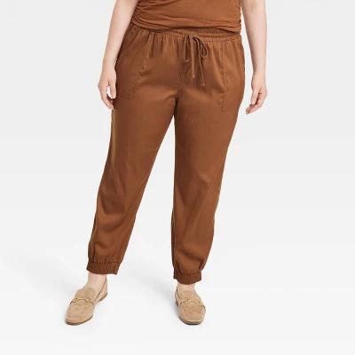 Women's High-Rise Woven Ankle Jogger Pants - A New Day™ - Image 4