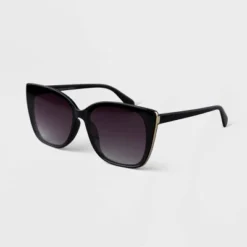 Women's Oversized Cateye Sunglasses - A New Day™ Black