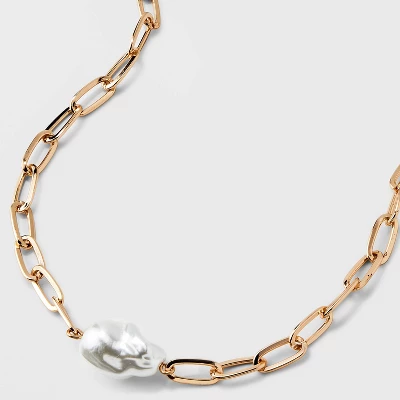 Baroque Pearl Pendant Necklace - A New Day™ Gold - Image 4