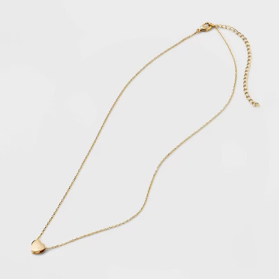 14K Gold Plated Heart Slider Pendant Necklace - A New Day™ Gold - Image 2