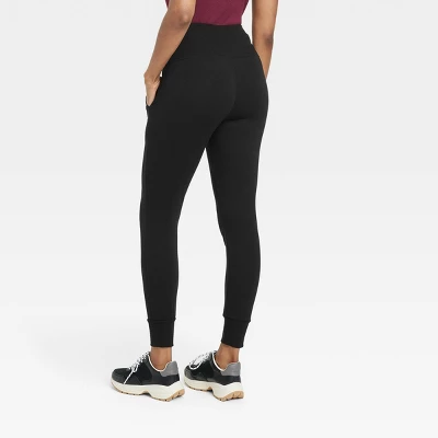 Women's Super Soft High Waisted Joggers With Pockets - A New Day™ Black