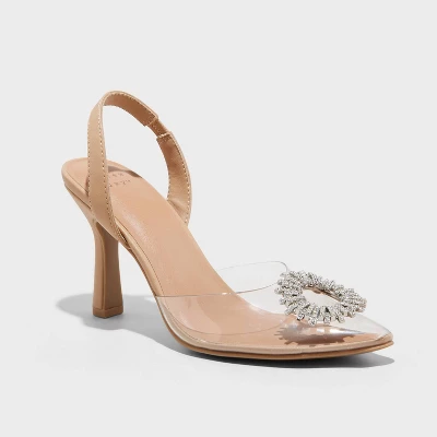 Women's Misty Slingback Heels - A New Day™ Clear - Image 4