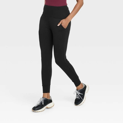 Women's Super Soft High Waisted Joggers With Pockets - A New Day™ Black - Image 2