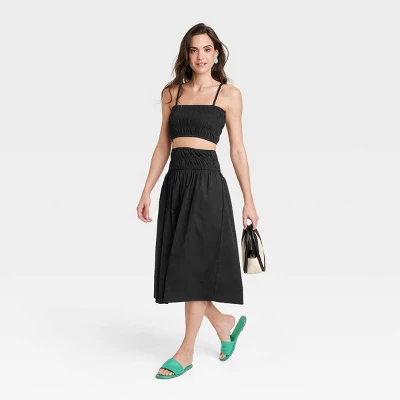 Women's Slim Fit Smocked Tiny Top - A New Day™ - Image 2