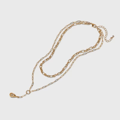 Multi-Strand Pearl Pendant Necklace - A New Day™ Gold - Image 2